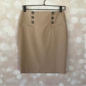 BCX Tan Pencil Skirt